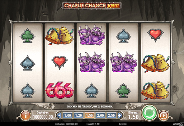 Das Demo-Spiel des Slots Charlie Chance.