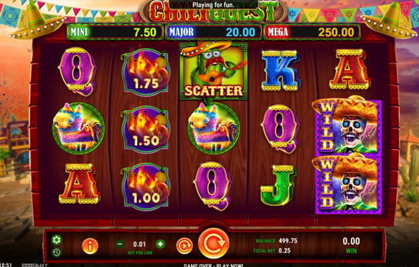 Der Spielautomat Chili Quest.