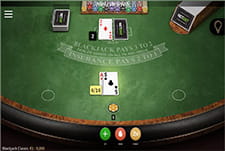 Der Tisch von Classic Blackjack im Bambet Casino.