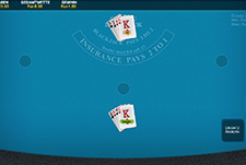 Gegebene Karten auf dem Classic Blackjack Tisch im Empire.io Casino.