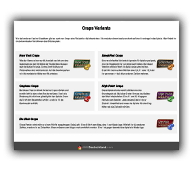 Vorschaubild eines Dokuments mit Craps Varianten.