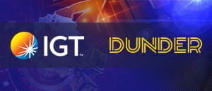 Das Logo des Dunder Casinos und des Spieleherstellers IGT