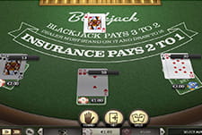 Europan Blackjack Spieltisch bei BetsAmigo.