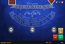 European Blackjack in der CobraSpins Spielhalle.