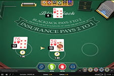 Der Tisch von European Blackjack Multihand bei Jetbull.