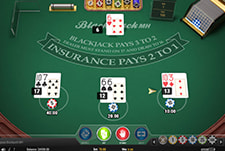 Spieltisch bei European Blackjack Multihand im Slotoro Casino.