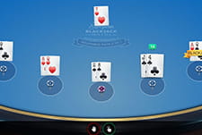 Der Tisch von European Blackjack Multihand im Wild Tokyo.