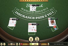 Das Tischspiel European Blackjack von Betsoft im Slottica.