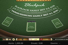 Das Tischspiel European Blackjack von BetSoft im Time2Spin Casino.