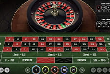 Der Tisch des Spiels European Roulette von NetEnt im BetOriginal Casino.