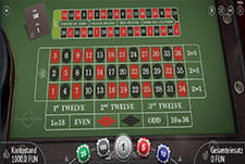 Der European Roulette Spieltisch von BGaming.