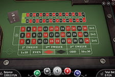Das Roulettespiel European Roulette im Zoome Casino.