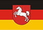 Flagge von Niedersachsen.