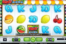 Die Ansicht des Online Slot Fruit Shop bei Nucleaonbet.