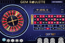 Der Gem Roulette Tisch im Wunderwins Casino.