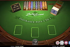 Der Lucky Sevens Blackjack Spieltisch.