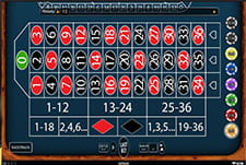 Spieltisch bei Gold Roulette im Need for Spin Online Casino.