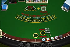 das Spiel 21 Blackjack + Perfect Pairs.