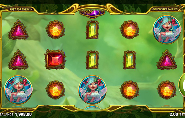 Screenshot vom Just For The Win Slot Goldwyn's Faries.