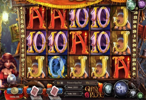 Der Gypsy Rose Slot als Demo.