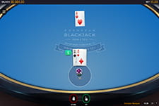 Der Tisch von European Blackjack.