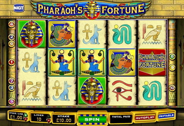 Das Vorschaubild des Pharaoh´s Fortune Slot, den man hier kostenlos ausprobieren kann.