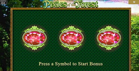 Drei Bonus Buttons im Pixies of the Forest Slot von IGT.