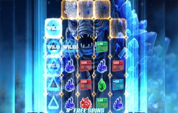 Blick auf das Spielgeschehen im Alien Slot Kaiju von ELK Studios.