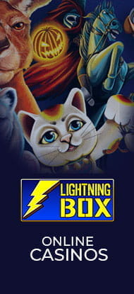 Eine Spielfigur aus einem Lightning Box Slot mit dem Logo des Software Herstellers