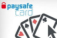 Das Logo der paysafecard, Karten und ein Cursor.