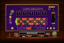 Spieltisch bei Lucky Roulette im Wanted Win Online Casino.