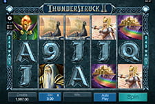 Der Online Spielautomat Thunderstruck II von Microgaming im Luxury Casino.