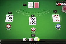 Die Spielfläche beim Blackjack im LVBet Casino.