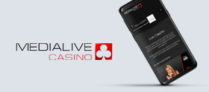 Ein mobiles Medialive Casino auf einem Smartphone.