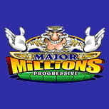 Logo des Major Millions Jackpot Spielautomaten von Microgamimg.