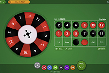 Der Mini Roulette Tisch im TrivelaBet Casino.