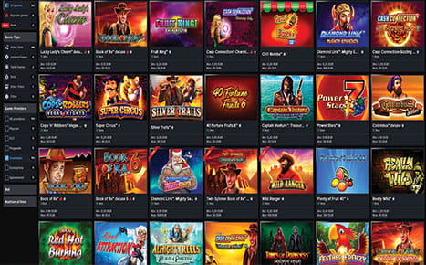 Die Webseite des Mozzart Casino.