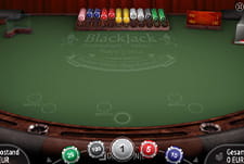 Spieltisch bei Multihand Blackjack Pro bei Slotimo. 