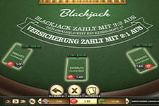 Spieltisch bei American Blackjack von Betsoft im Neon54 Casino.