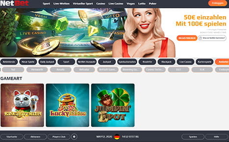 Das Netbet Casino mit Spielen von GameArt.