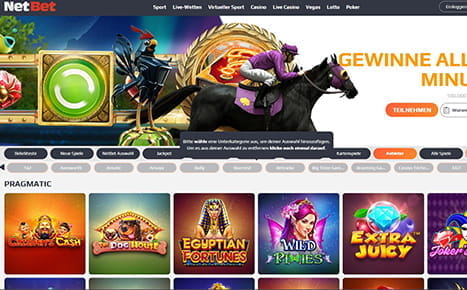 Vorschaubild der Spielauswahl im NetBet Casino.