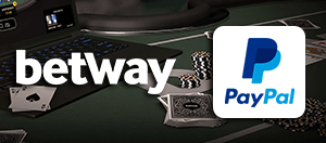 Das Bild zeigt das betway und das PayPal Logo.