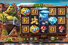 Das Bild zeigt eine Szenen aus dem Spielautomaten Ogre Empire.