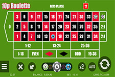 Der 10p Roulette Tisch im PowerUp Casino.