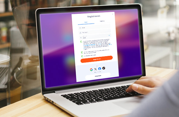 Eingabe der persönlichen Daten