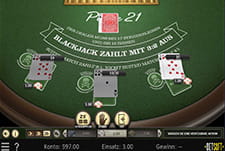 Das Kartenspiel Pirate 21 Blackjack von Betsoft im Club Riches Casino.