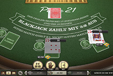 Spieltisch bei Pirate21 Blackjack im 50crowns Casino.