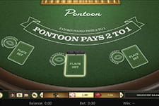 Pontoon Blackjack Tisch bei Goldenbet.