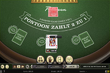 Der Pontoon Tisch im X1Casino.