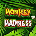Das Logo des progressiven Spielautomaten Monkey Madness.